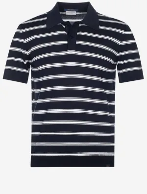 Knitted Polo Shirt Navy