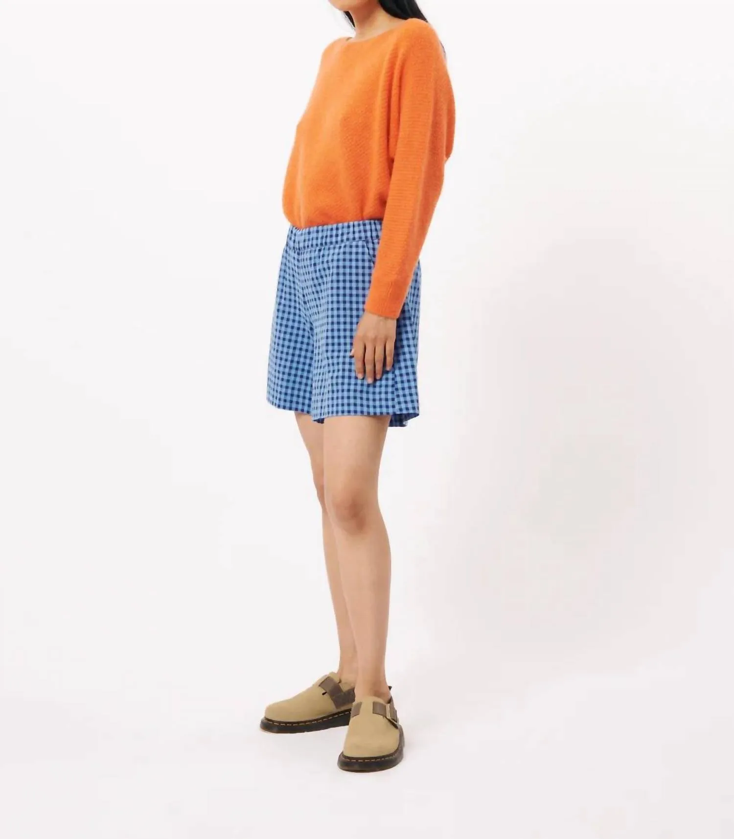 Lark Gingham Shorts In Blue