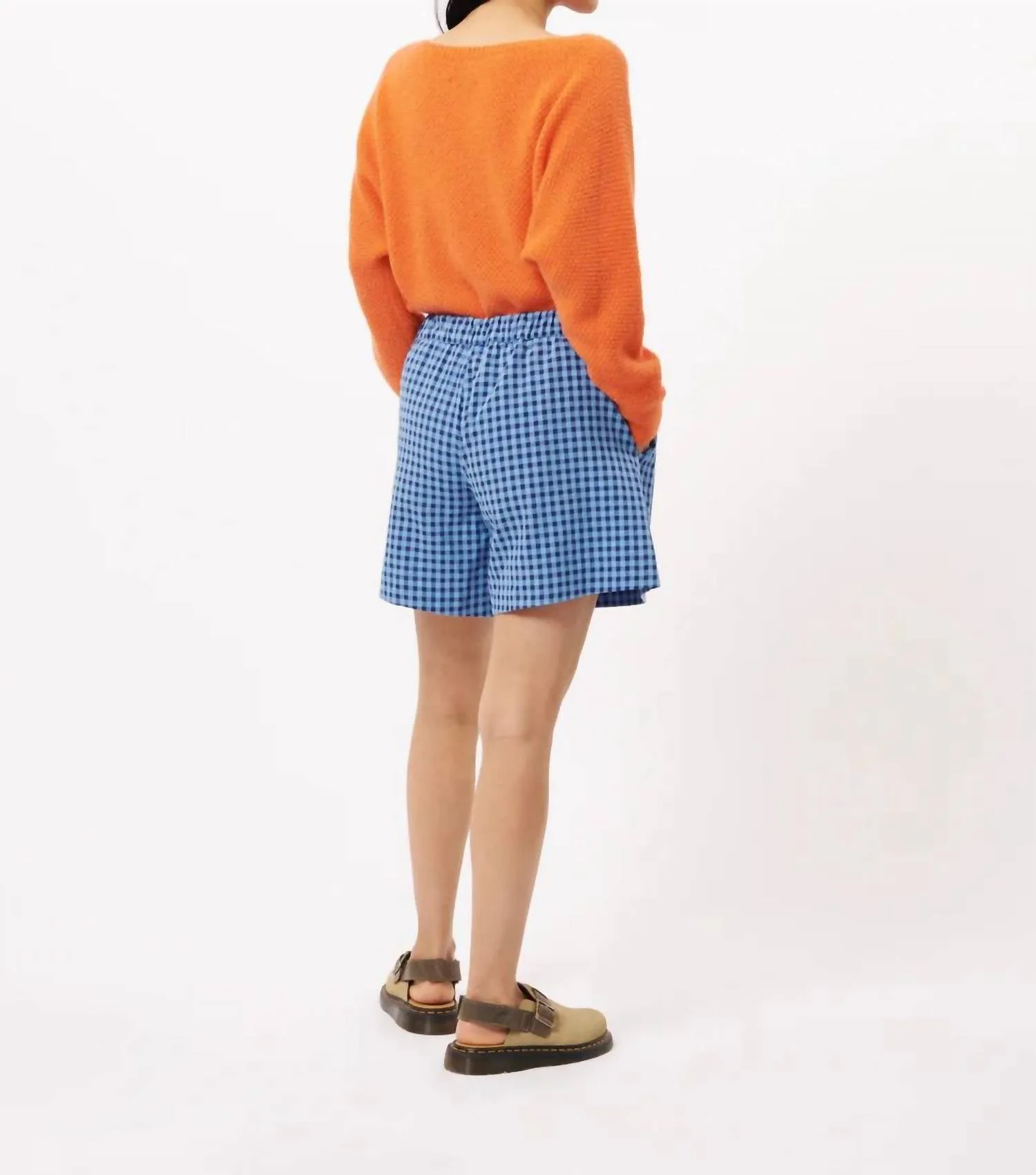Lark Gingham Shorts In Blue