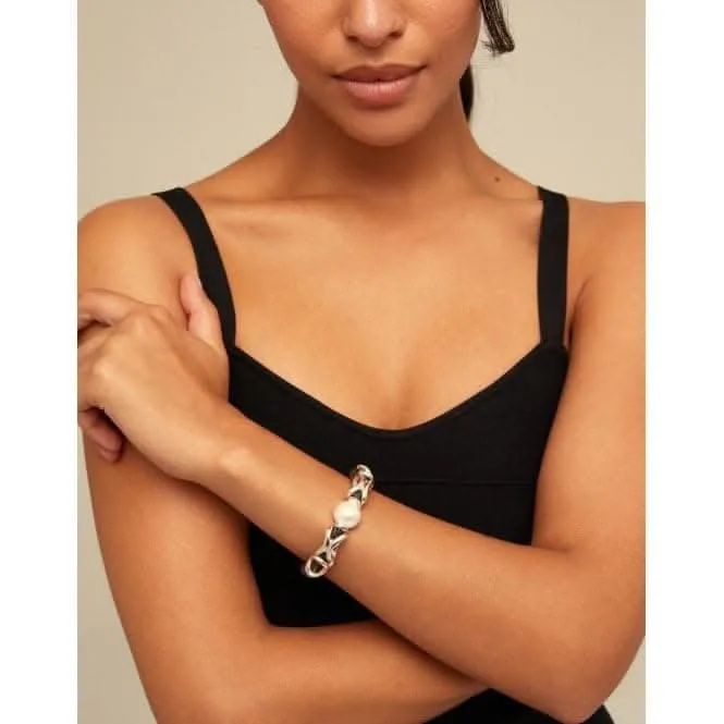 Legend White Leather Pearl Shell Bracelet Unode50 Jewelry And Accessories