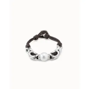 Legend White Leather Pearl Shell Bracelet Unode50 Jewelry And Accessories