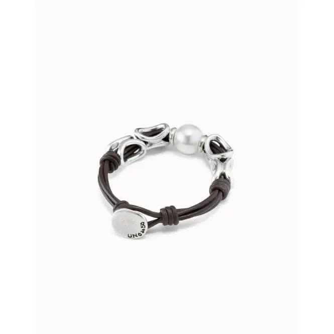 Legend White Leather Pearl Shell Bracelet Unode50 Jewelry And Accessories