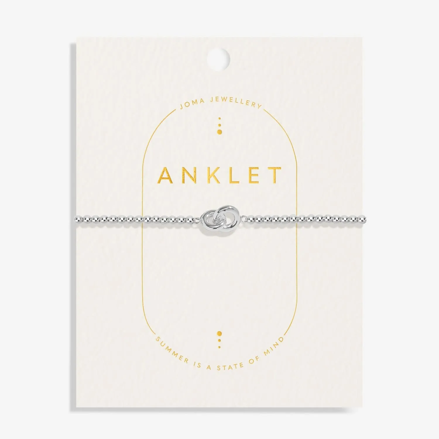 Linked Circles Silver Plated Anklet 8627 Joma Jewellery