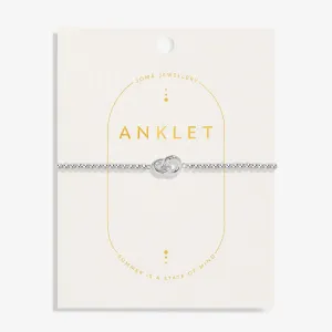 Linked Circles Silver Plated Anklet 8627 Joma Jewellery