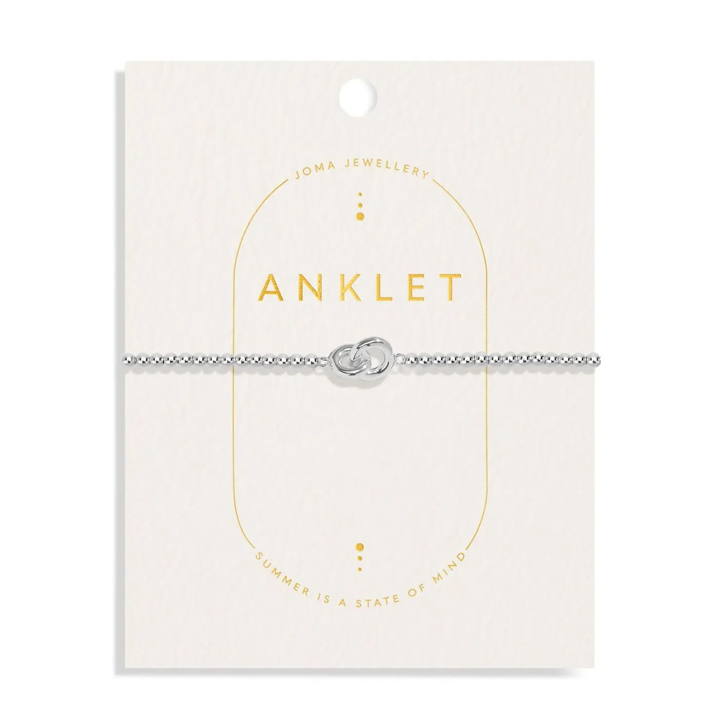 Linked Circles Silver Plated Anklet 8627 Joma Jewellery