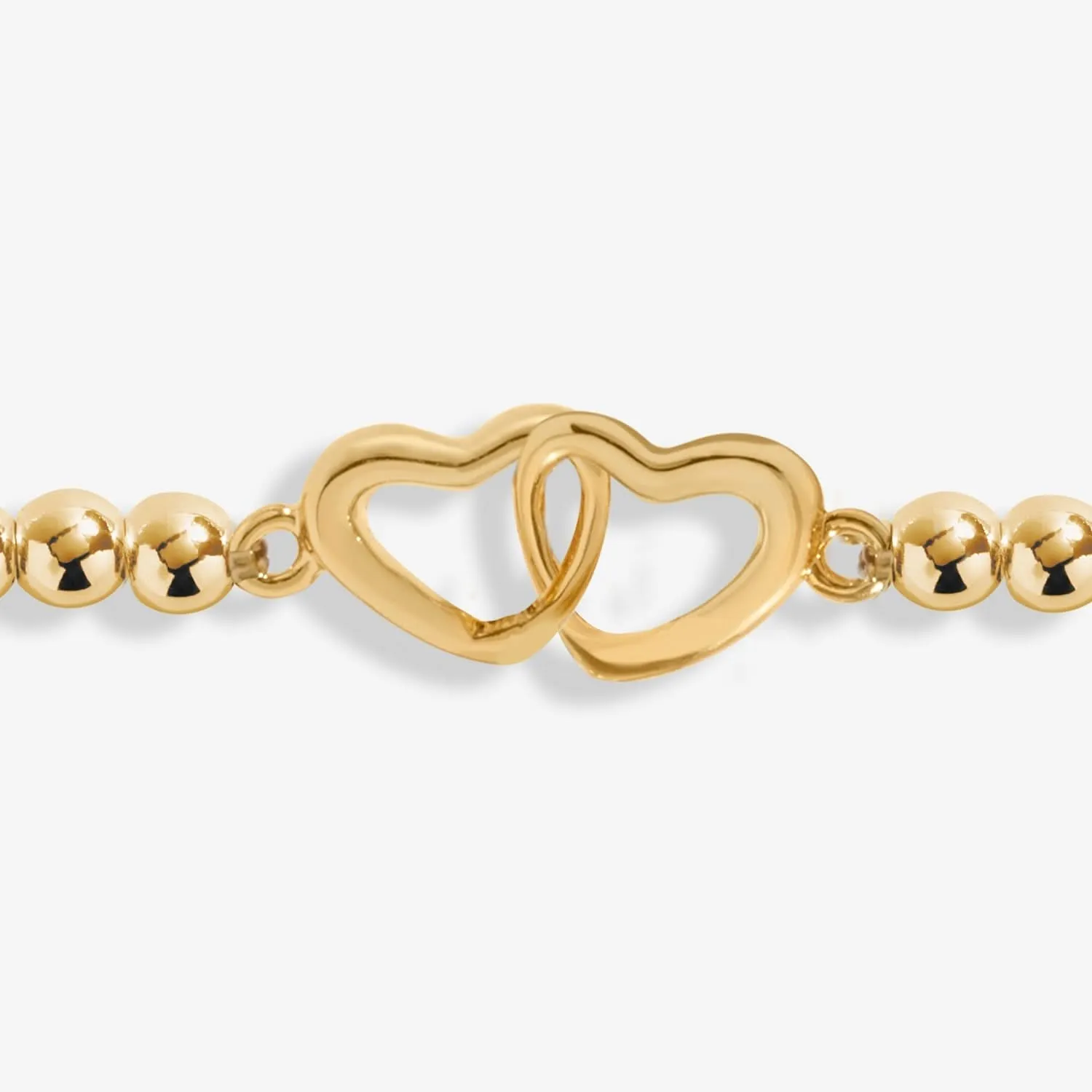 Linked Heart Gold Plated Anklet 8628 Joma Jewellery