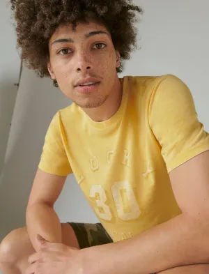 Lucky Brand Lucky 20 Varsity Graphic Tee Cream Gold Lucky Brand