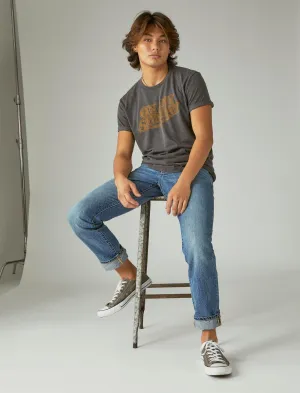 Lucky Brand On Any Sunday Graphic Tee Jet Black Lucky Brand