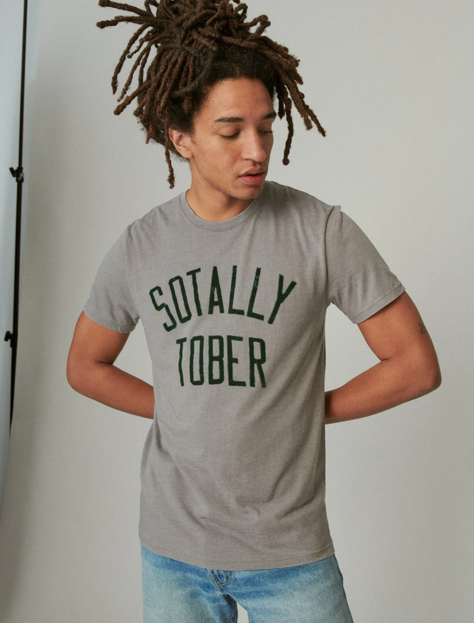 Lucky Brand Sotally Tober Tee Frost Grey Lucky Brand