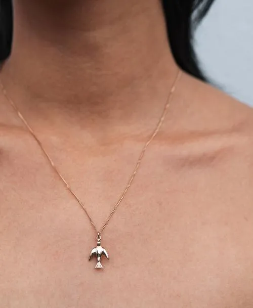 Meadowlark Jewellery Meadowlark - Dove Charm Necklace Gold Plated