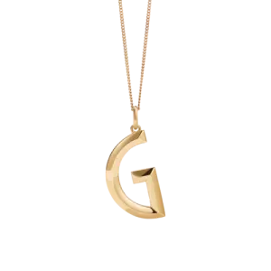 Meadowlark Jewellery Meadowlark - Faceted Letter Necklace Gold Plated