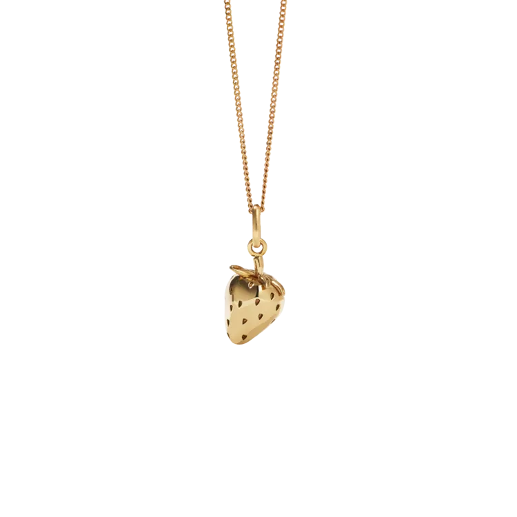 Meadowlark Jewellery Meadowlark - Strawberry Charm Necklace Gold Plated