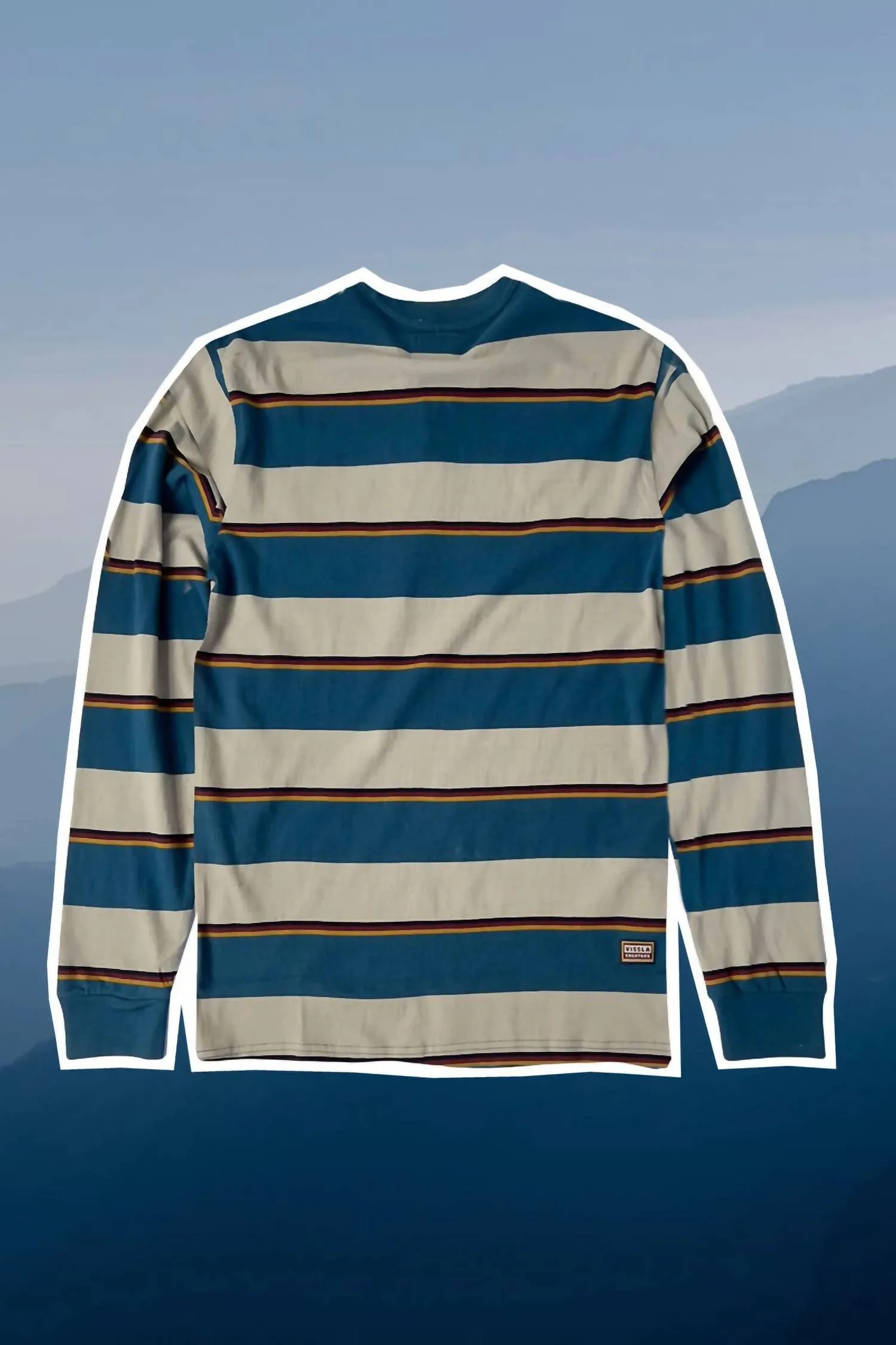 Men's Creators Stripe Long Sleeve Crew In Deep Water