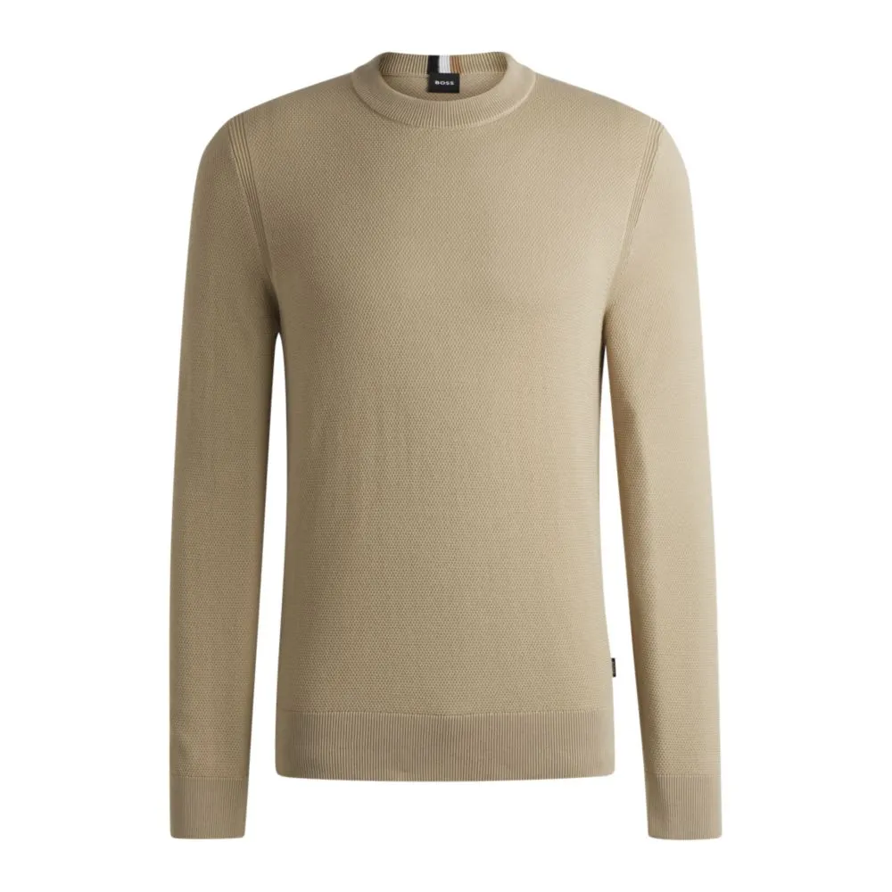 Micro-structured sweater in cotton