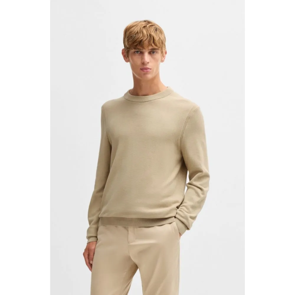 Micro-structured sweater in cotton
