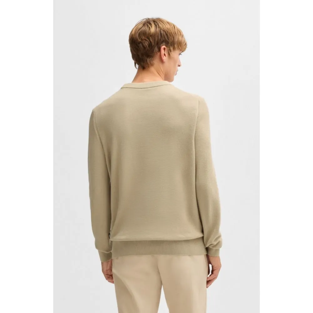 Micro-structured sweater in cotton