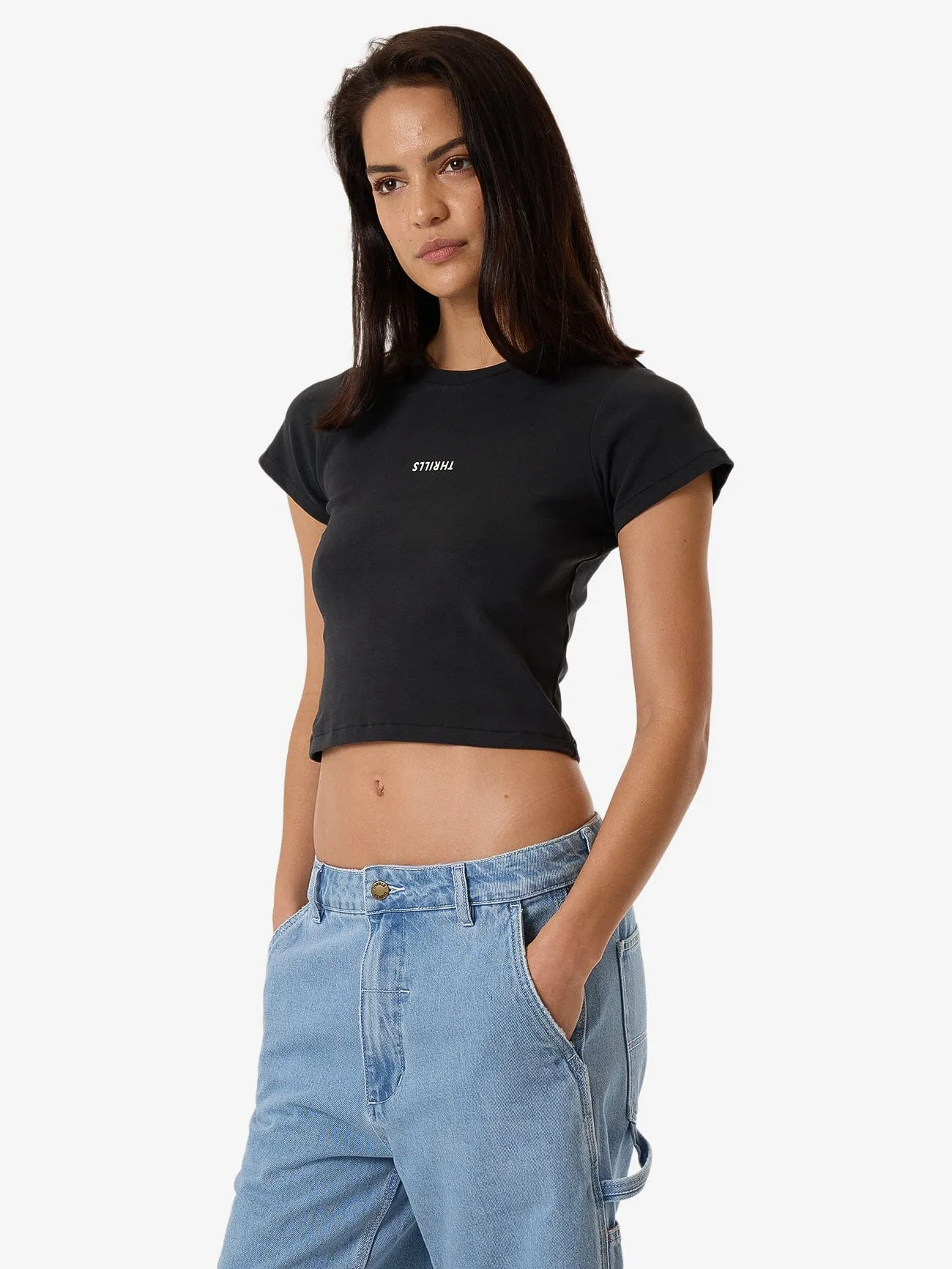Minimal Thrills Mini Tee - Faded Black