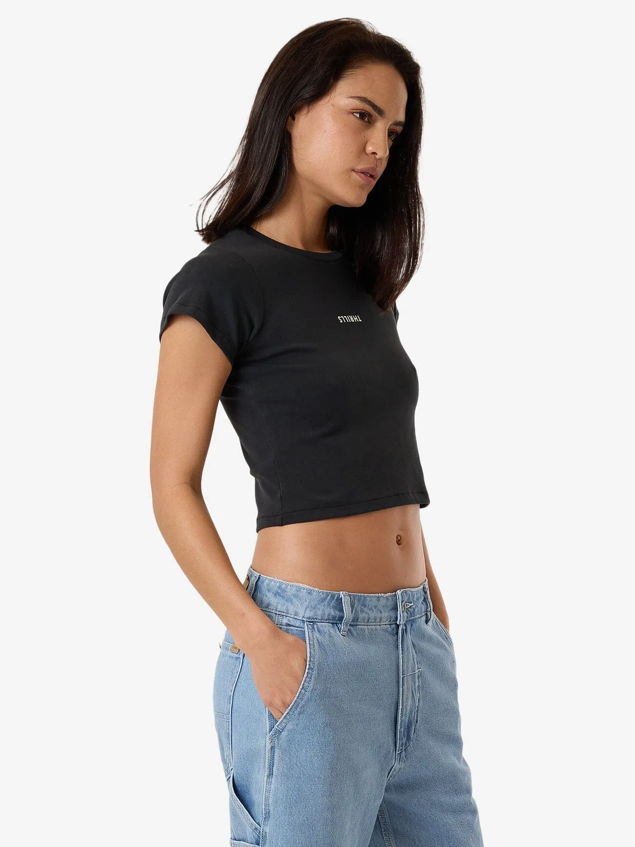Minimal Thrills Mini Tee - Faded Black