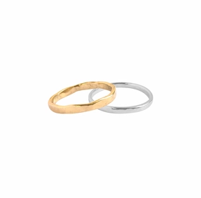 Misuzi Hammered Ring Gold 2mm