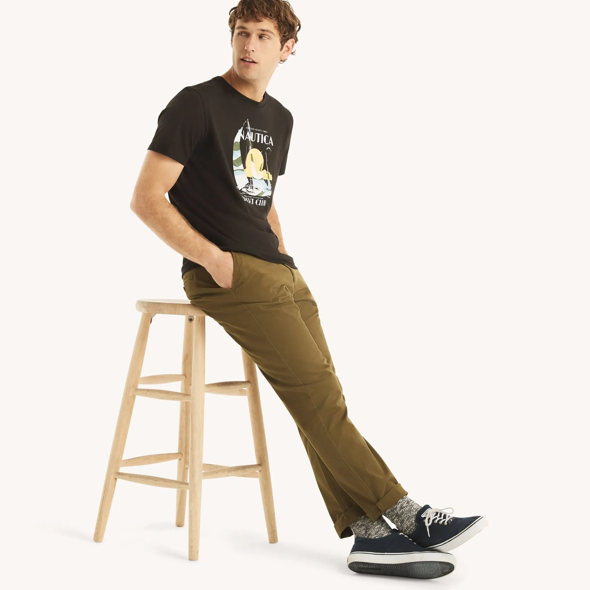 Nautica Mens Yacht Club Graphic T-Shirt