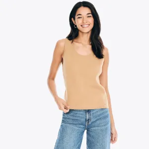 Nautica Women's Sweater Tank Woodrift Flax Nautica
