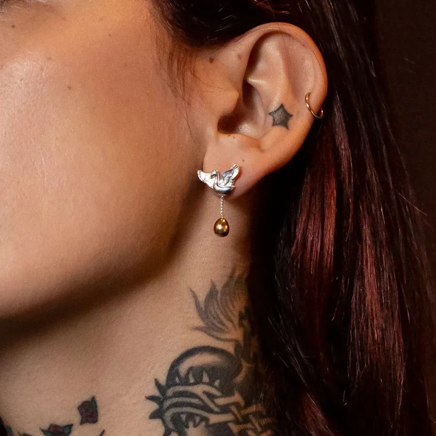 Nick Von K Jewellery Nick Von K - Golden Goose Stud Earrings in Sterling Silver