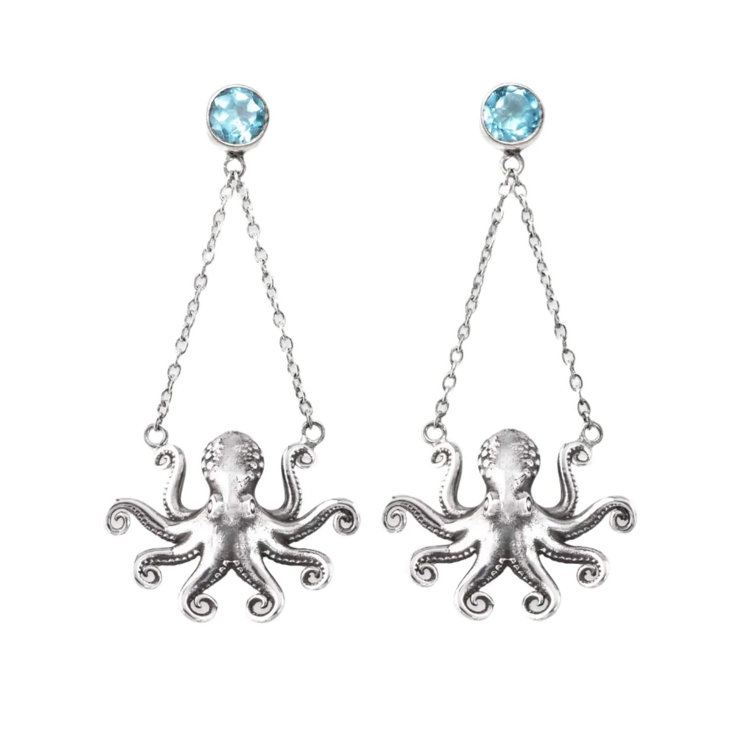 Nick Von K Jewellery Nick Von K - Topaz Kraken Octopus Drop Studs