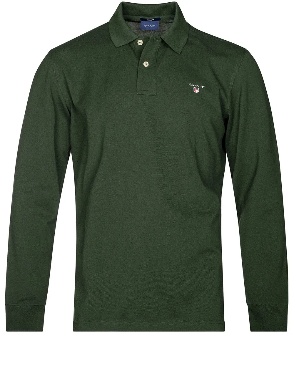 Original Long Sleeve Piqu�� Polo Shirt Storm Green