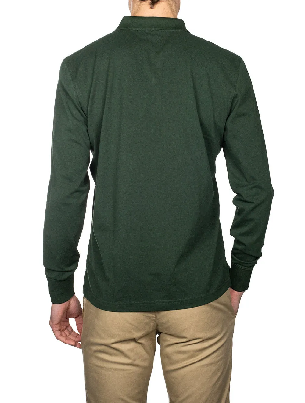 Original Long Sleeve Piqu�� Polo Shirt Storm Green