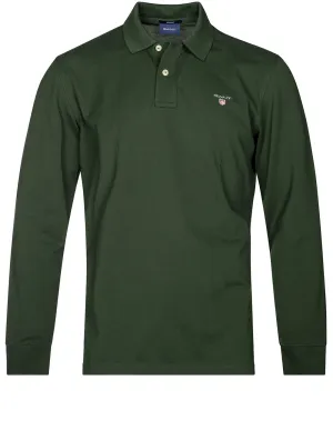 Original Long Sleeve Piqu�� Polo Shirt Storm Green