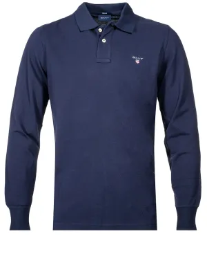 Original Long Sleeve Polo Shirt Evening Blue