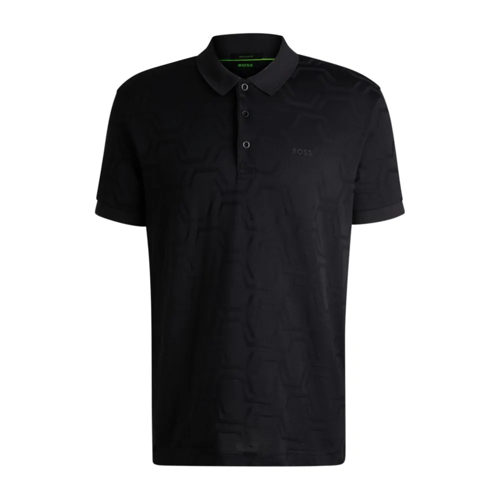 Paddy relaxed-fit polo shirt in quilted mercerized cotton