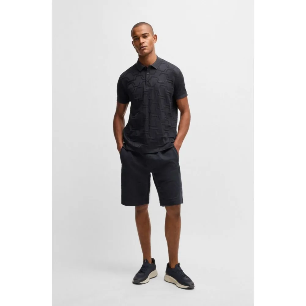 Paddy relaxed-fit polo shirt in quilted mercerized cotton