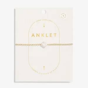 Pearl Clover Gold Plated Anklet 8531 Joma Jewellery