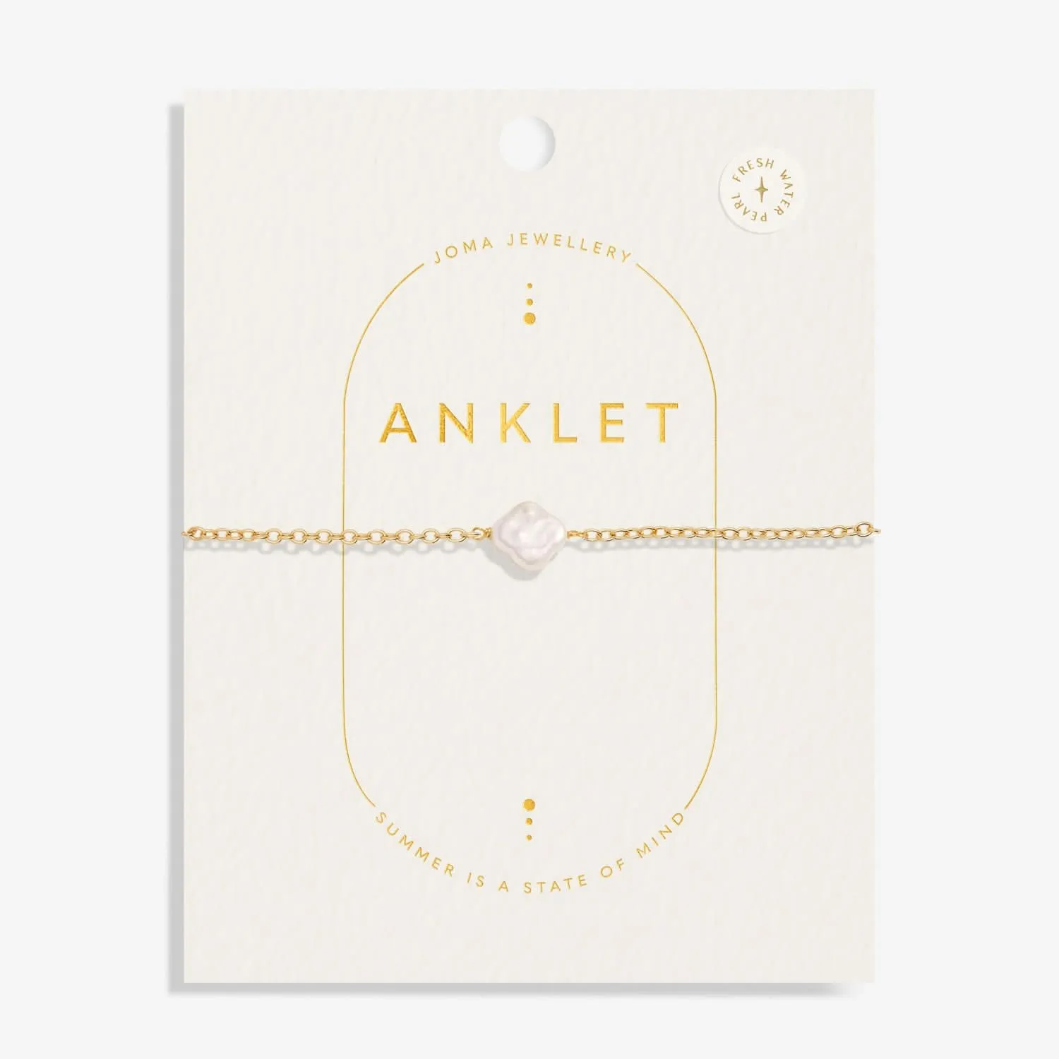 Pearl Clover Gold Plated Anklet 8531 Joma Jewellery