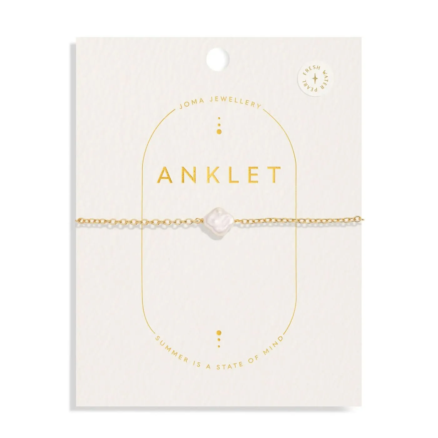 Pearl Clover Gold Plated Anklet 8531 Joma Jewellery