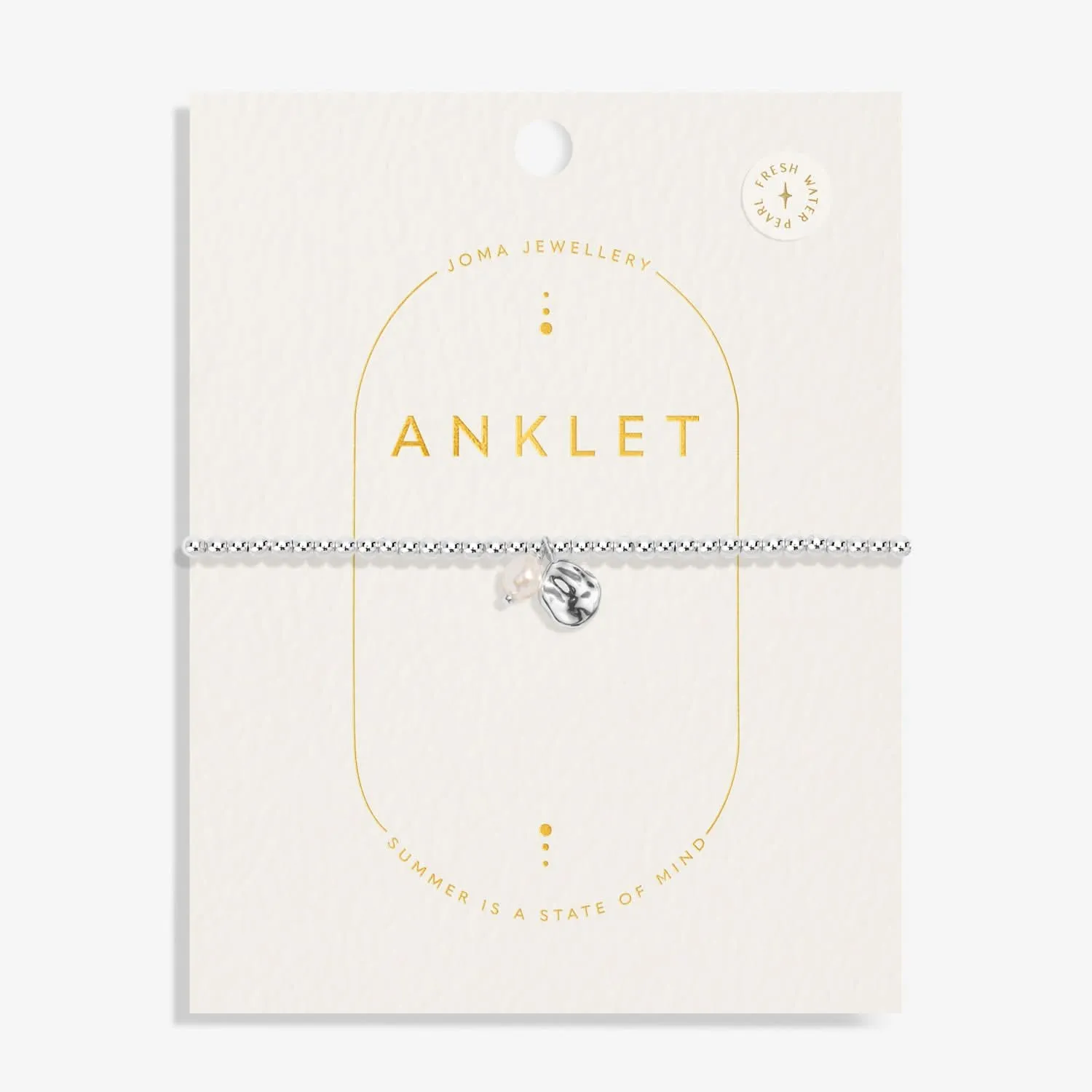 Pearl Silver Plated Anklet 8625 Joma Jewellery