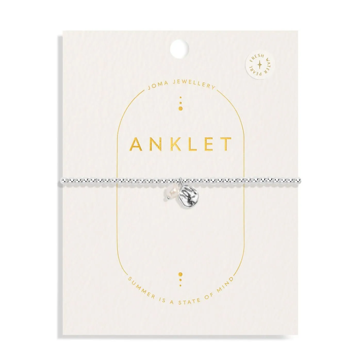 Pearl Silver Plated Anklet 8625 Joma Jewellery