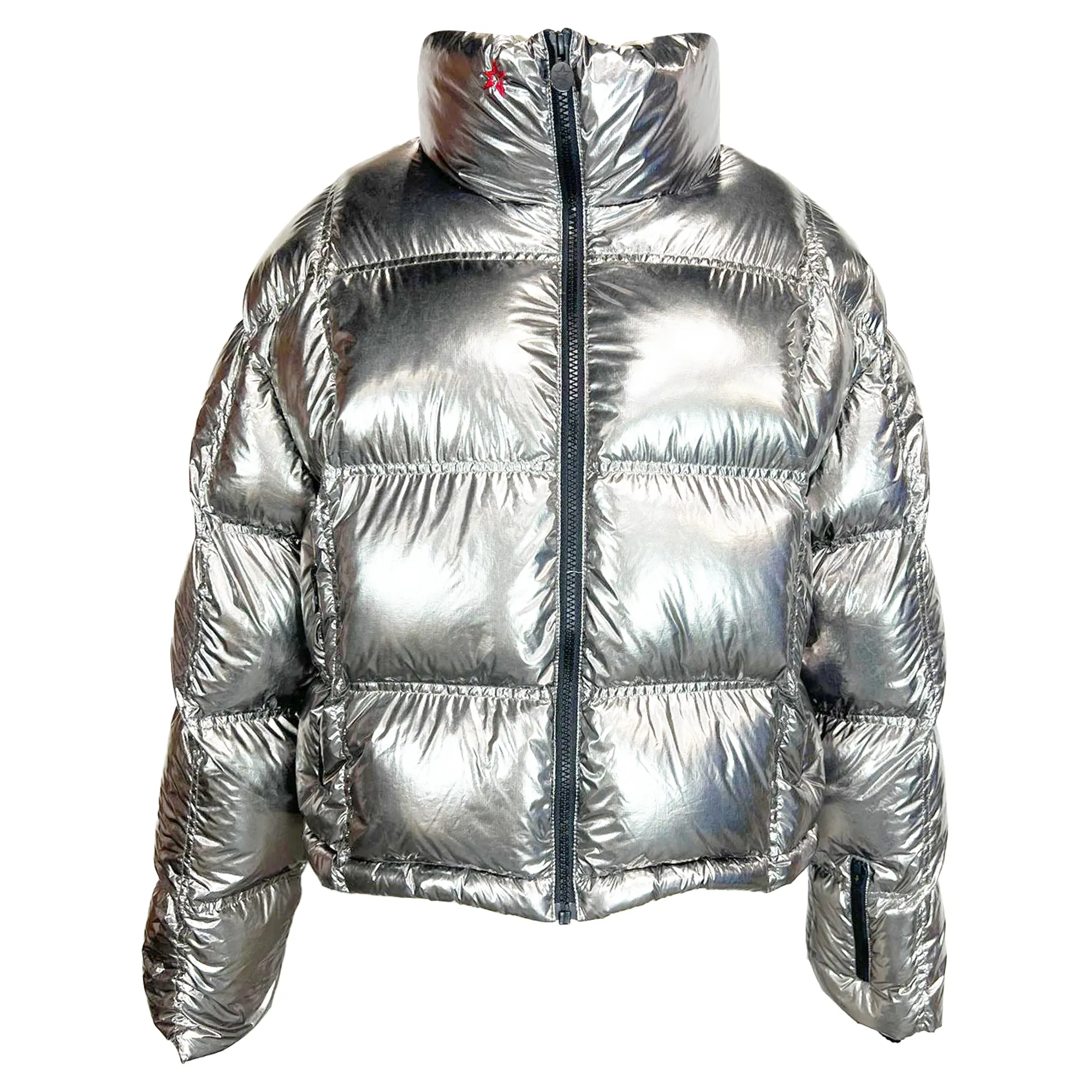 Perfect Moment Nevada Padded?Jacket in Silver Nylon