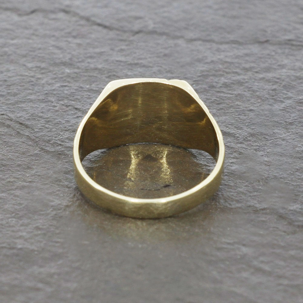 Pre Owned 9ct Yellow Gold Mens Signet Ring