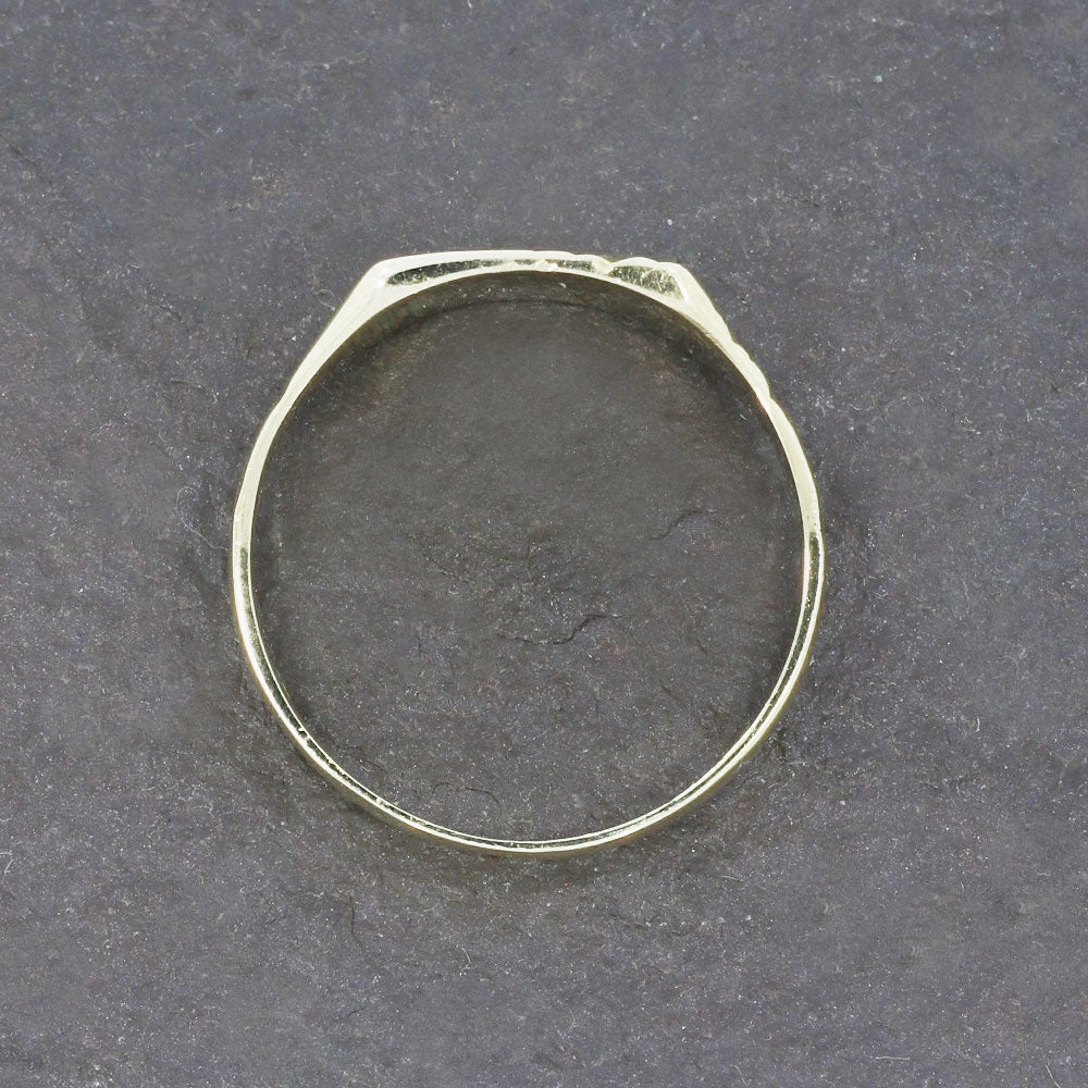 Pre Owned 9ct Yellow Gold Mens Signet Ring