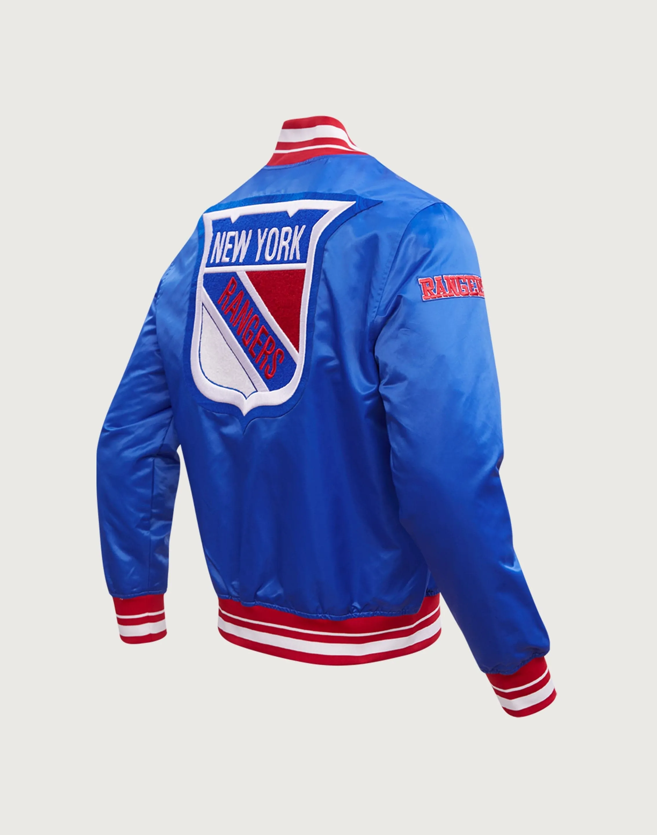 Pro Standard New York Rangers Retro Classic Rib Satin Jacket