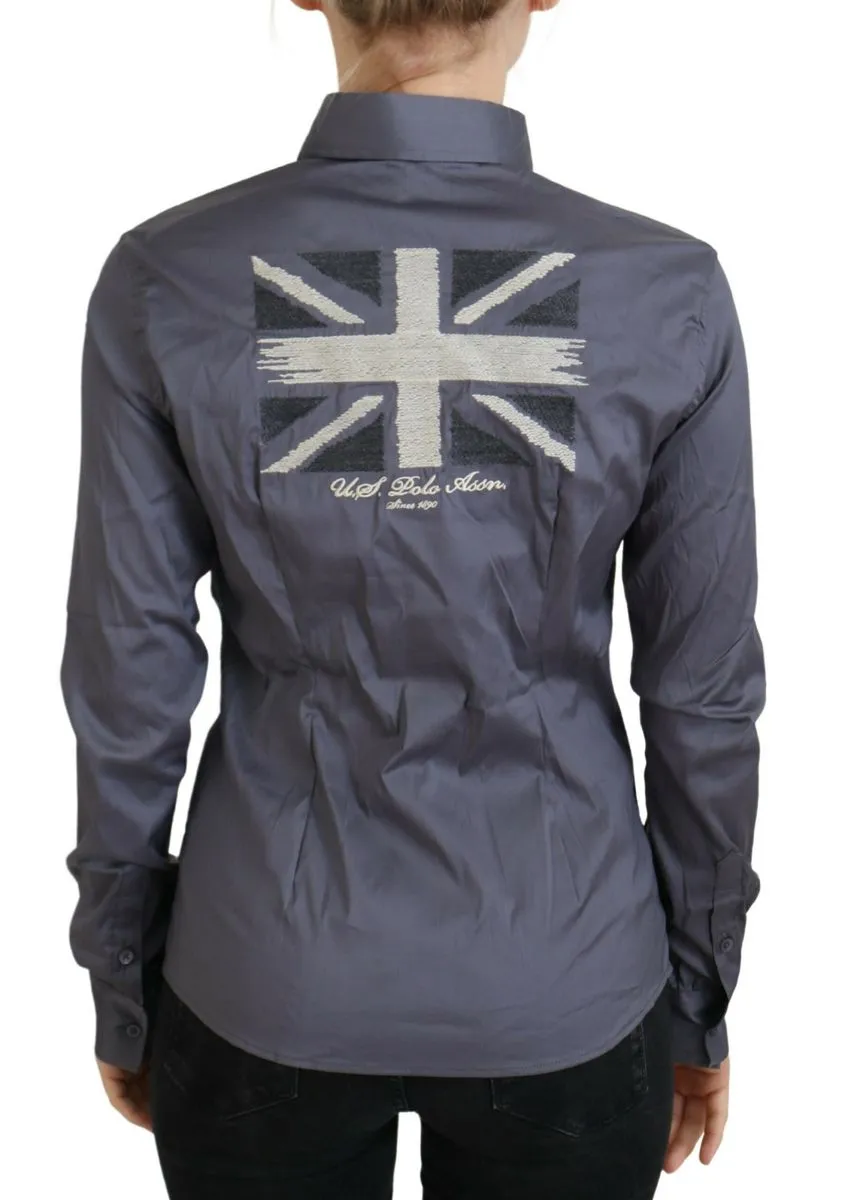 Ralph Lauren  Printed Long Sleeves Colla Women's Top