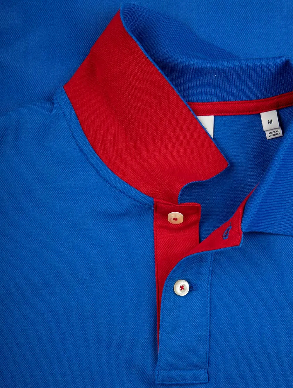 Regular Contrast Pique Short Sleeve Polo Shirt Lapis Blue