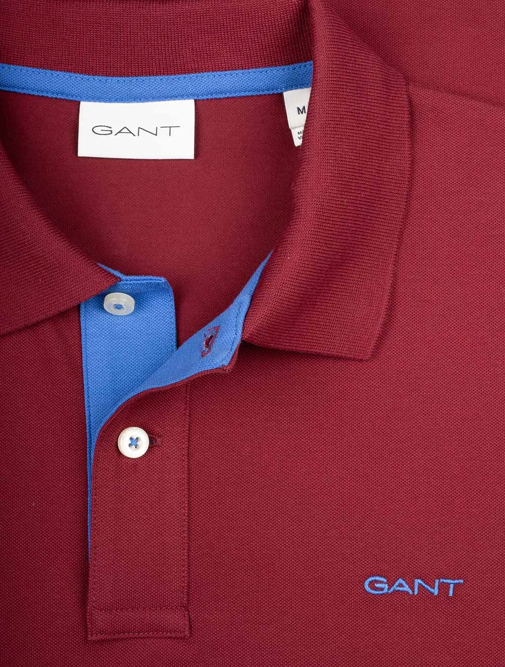 Regular Contrast Pique Short Sleeve Rugger Plumped Red