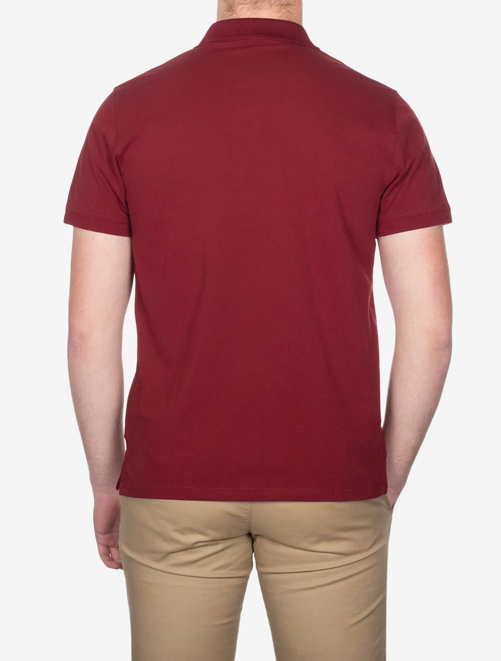 Regular Contrast Pique Short Sleeve Rugger Plumped Red