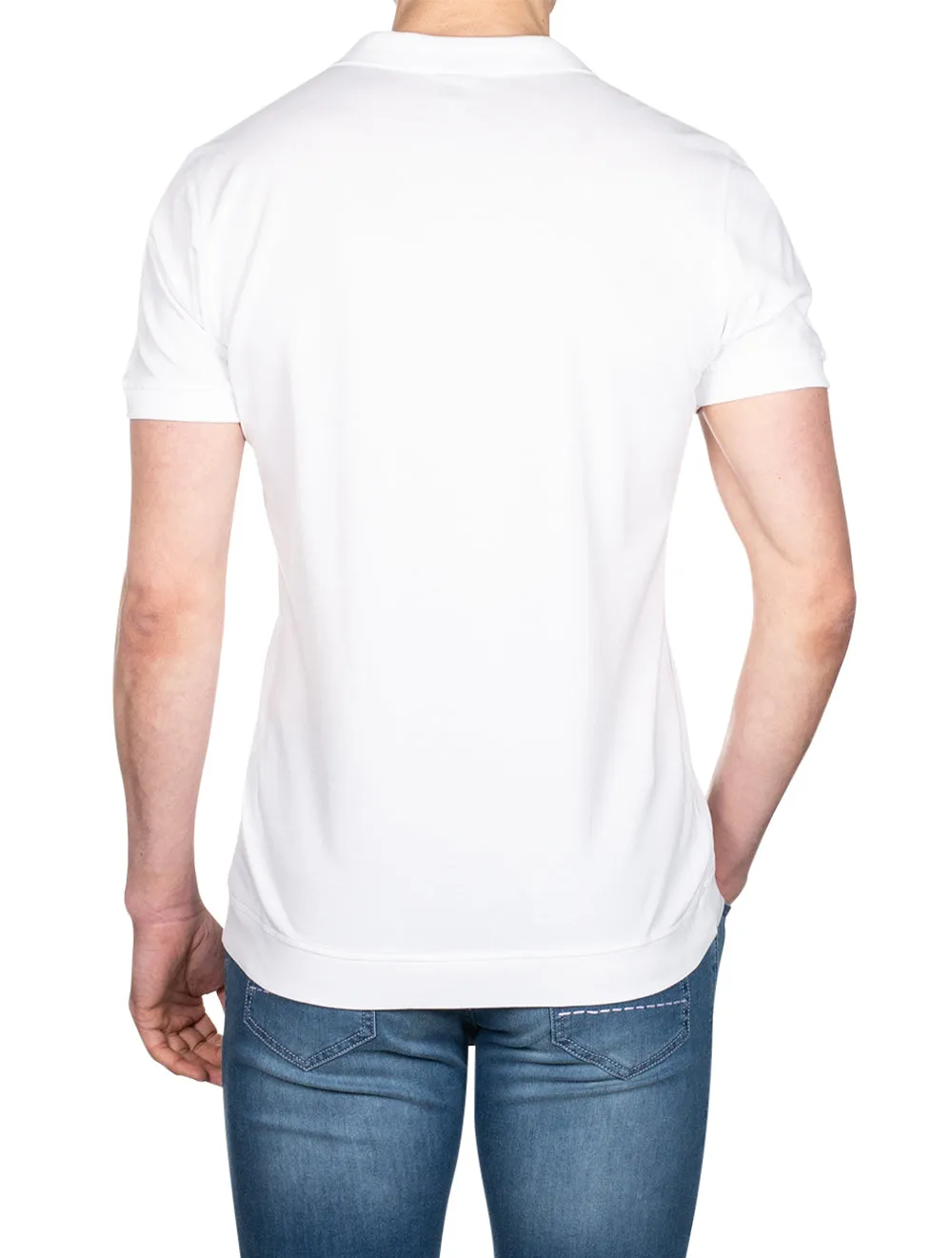 Rice Retro Poloshirt Pure White