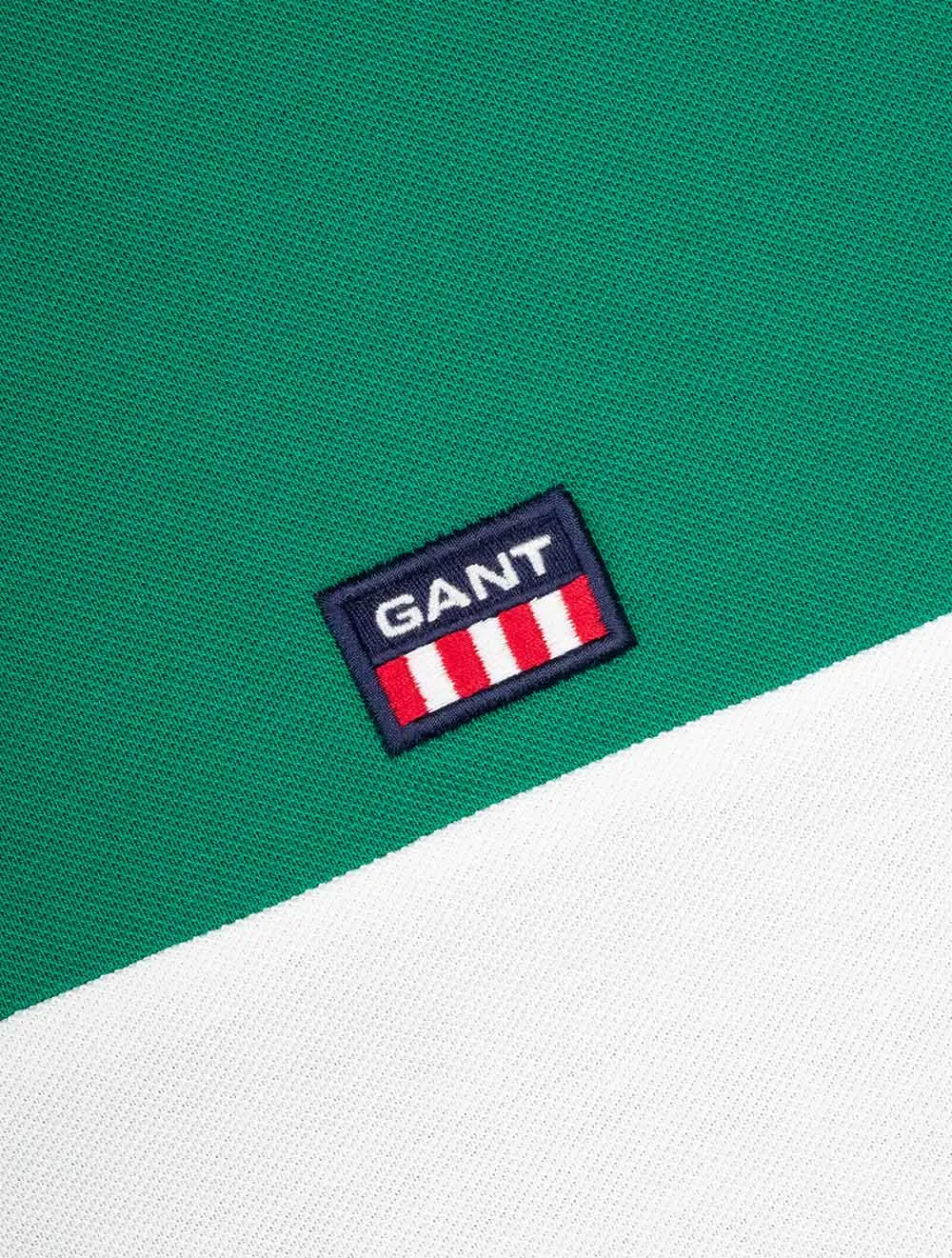 Short Sleeve Block Pique Lush Green