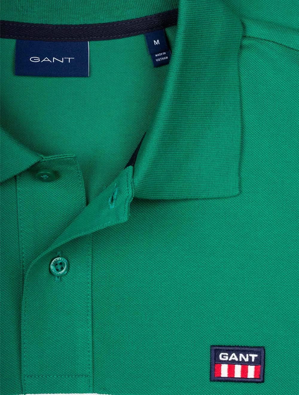 Short Sleeve Block Pique Lush Green
