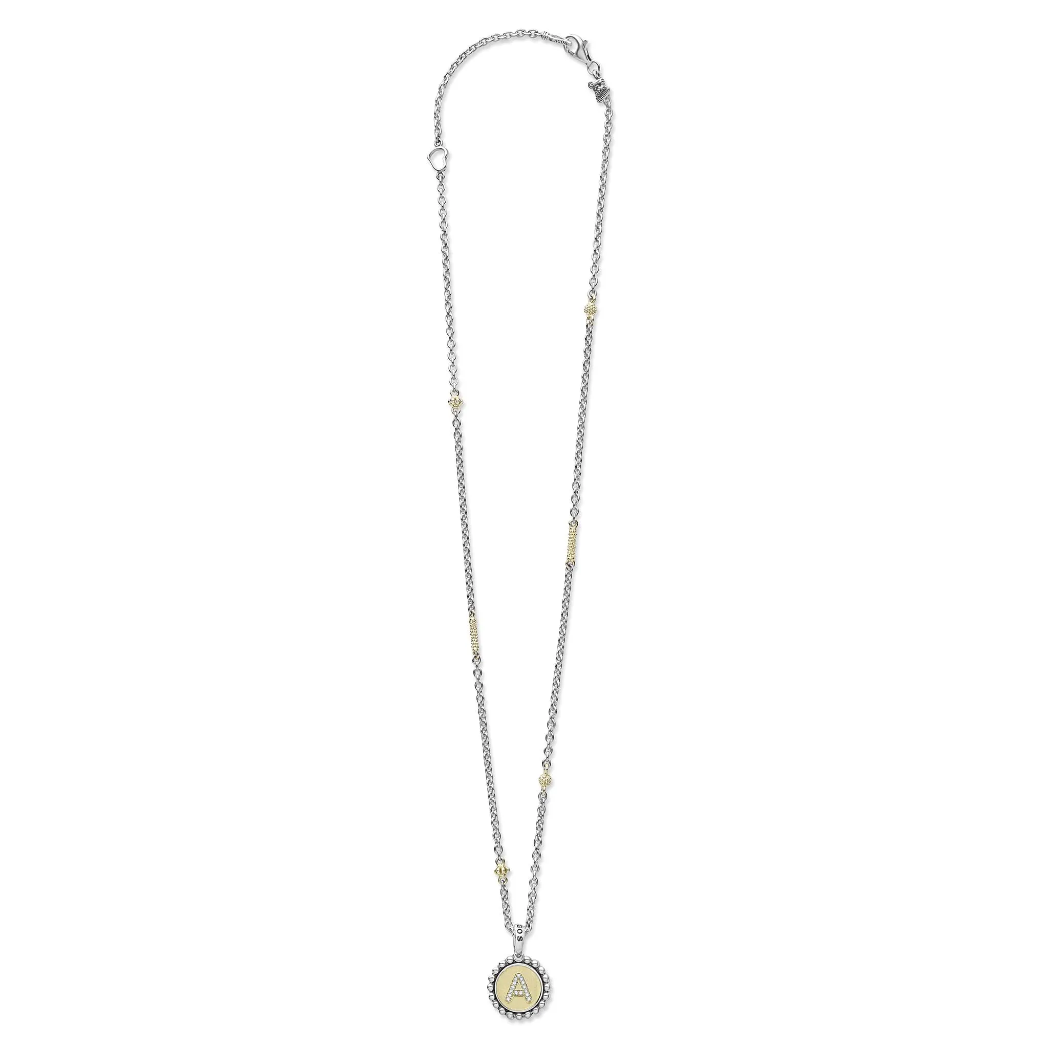 Signature Caviar Jewelry Signature Caviar A Initial Diamond Charm Necklace